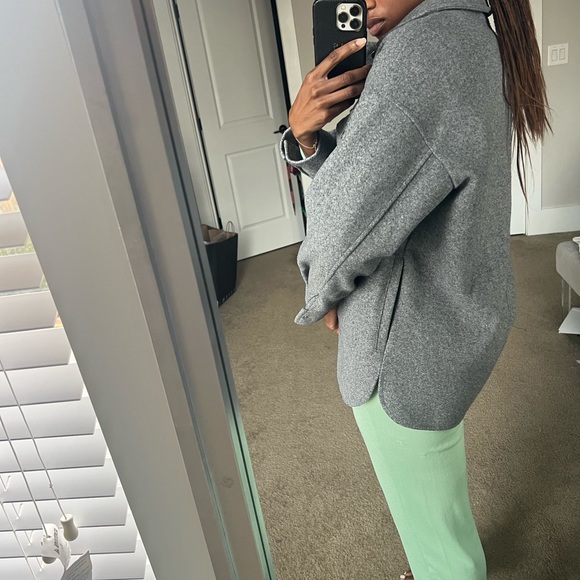 Zara soft grey shirt jacket - Picture 6 of 12